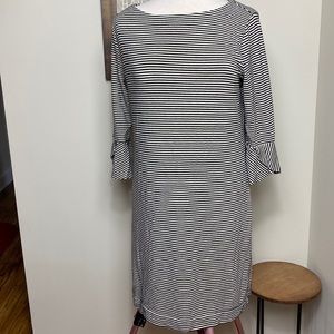 THREE DOTS Tulip Sleeve Striped Dress. Size XL